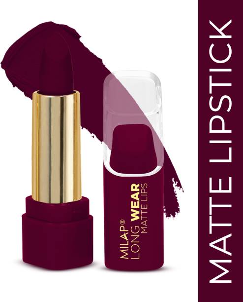 MILAP Long Wear Matte Lipstick Waterproof & Smudge Proof Non Transfer Long Stay
