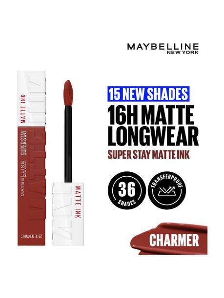 MAYBELLINE NEW YORK Superstay Matte Ink Liquid Lipstick - 16H Longwear Matte | Charmer