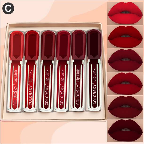 Nandiayan Lip Link Matte Liquid Lipstick 6 Pcs Multi Shade Combo