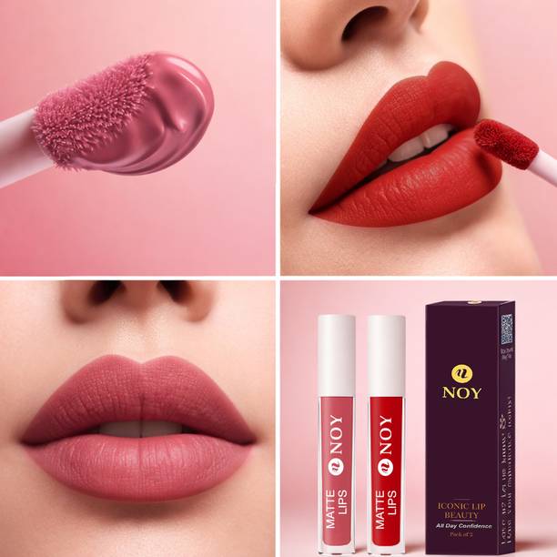 NOY Matte Lipstick Set Smooth Texture Highly Pigmented Lip Color
