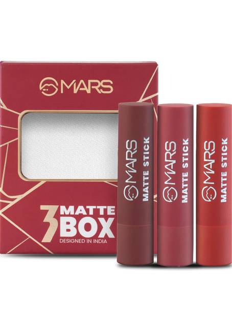 MARS 3 Red and Maroon Matte Lipstick Box Set