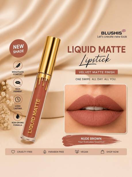 BLUSHIS Non Transfer Smudge Proof Longlasting Sensational Liquid Matte Lipstick