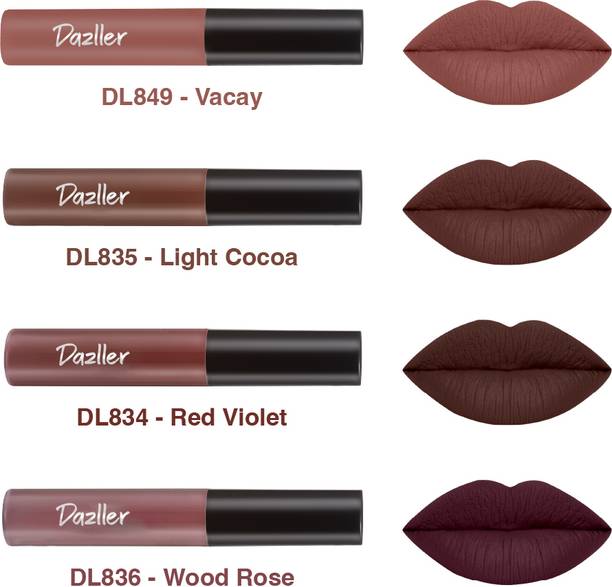 डियलजिया Lip Colour, Lightweight,Ultra-Intense Matte,SmudgeProof,TransferProof,8-Hrs Stay
