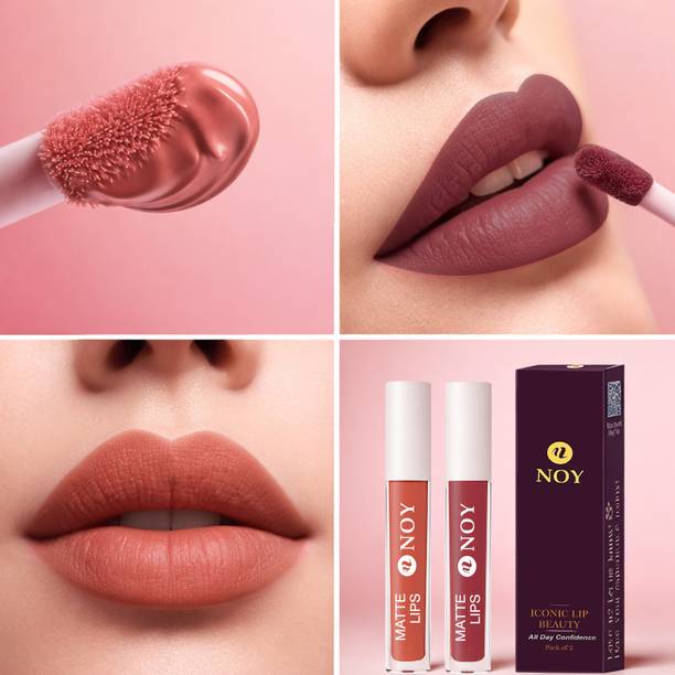 NOY Matte Lipstick Combo Highly Pigmented Waterproof Formula Lipstick