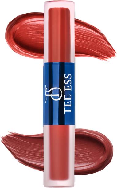 Tee Ess Duo Lips 2-in-1 Lip Gloss & Matte Shine, Long-Lasting, Lightweight Non-Sticky