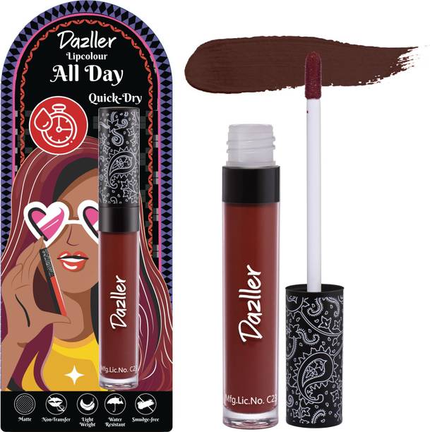 Dazller All Day Lipcolour, Ultra Intense Matte,Smudge-Proof, Lightweight,Up to 8Hrs Stay