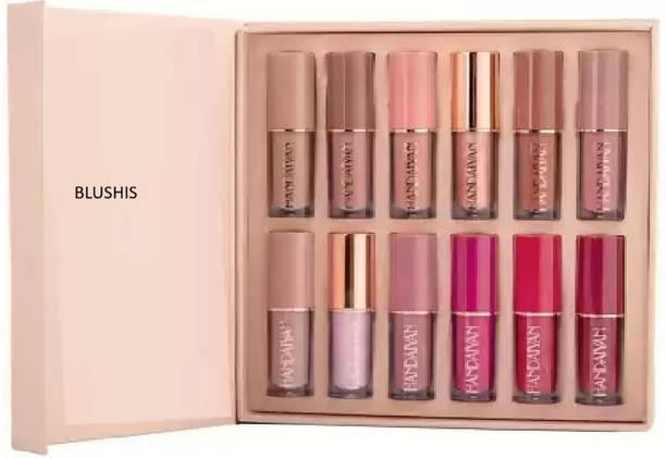 BLUSHIS Lipstick Set of 12 Matte Velvet Mini Liquid Lipstick Set for Women