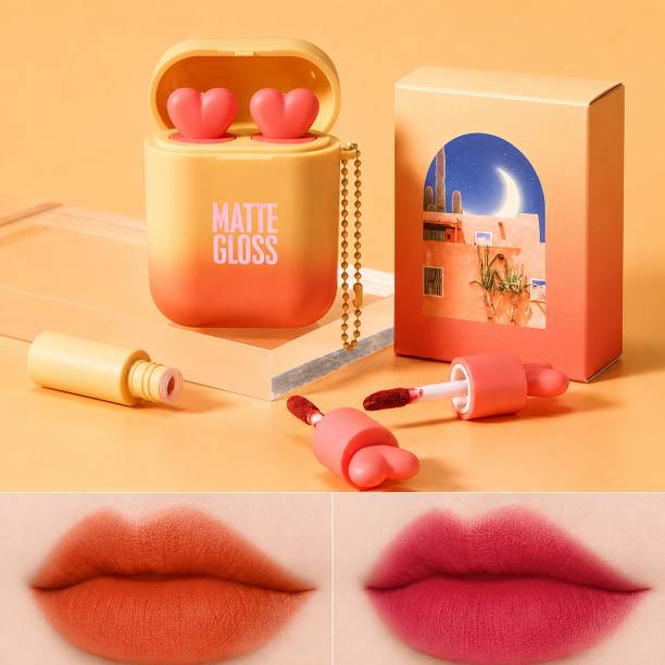 BLUSHIS Earbud Style Liquid Lipstick Duo | Moisturizing Semi-Matte Lip Color
