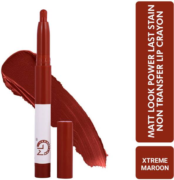 MATTLOOK Power Last Lip Stain Crayon Rich Color, non Transfer Lipstick