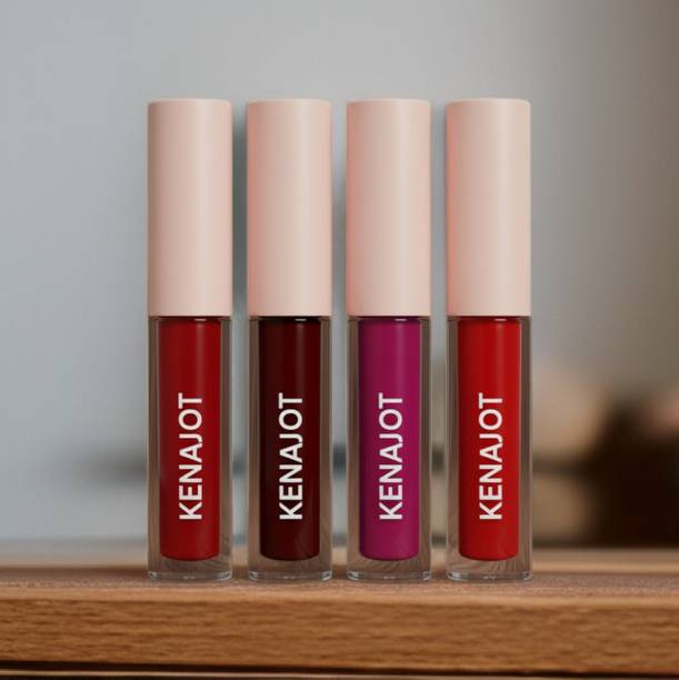 KENAJOT Wedding to Work Matte Lipstick – Pack of 4 Red Edition