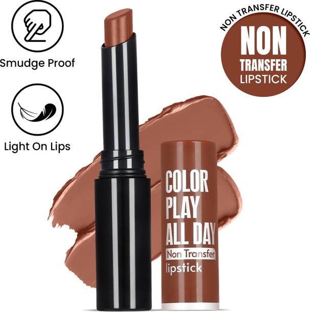 FASHION COLOUR Color Play All Day Non-Transfer Lipstick Creamy Matte Finish Smudge & Waterproof