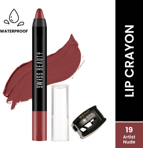 SWISS BEAUTY Matte Lip Crayon Lipstick Longlasting Smudgeproof Lightweight Smooth Finish