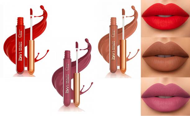 BLUSHIS Luxe Matte Liquid Lipsticks | Smooth Finish | Long Lasting | 3 Stunning Shades