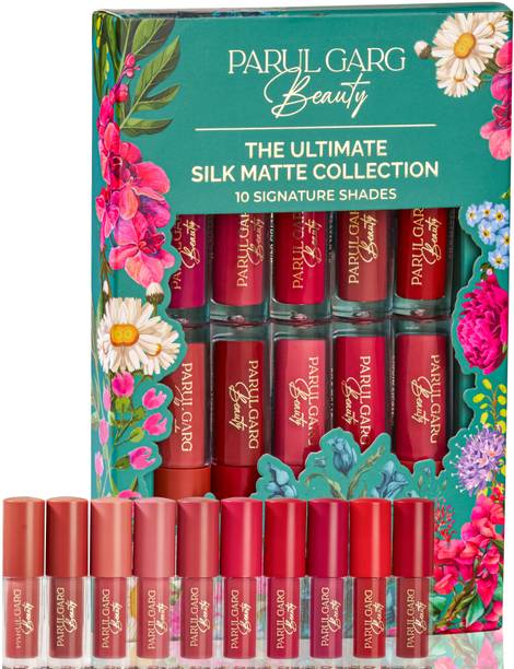 Parul Garg Ultimate 10-in-1 Silk Matte Liquid Lipstick Set | Long-Lasting, Transfer-Proof
