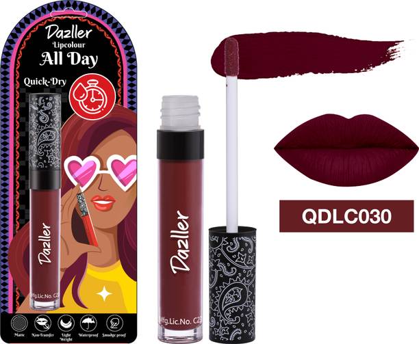 Dazller All Day Lipcolour, Ultra Intense Matte,Smudge-Proof, Lightweight,Up to 8Hrs Stay