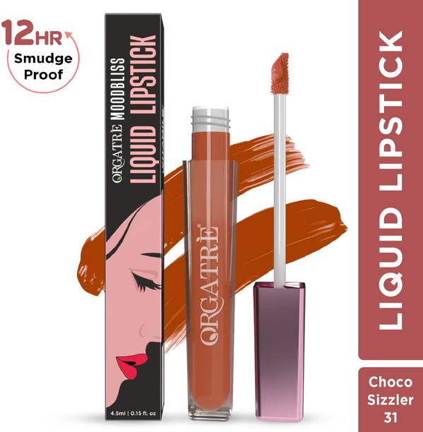 Orgatre Moodbliss Liquid Lipstick waterproof - 12Hr Stay, Non-Transfer & Smudge-Proof