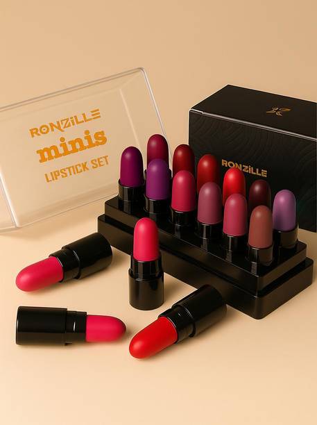 RONZILLE Mini Bullet Lipstick Set of 12 Shade A