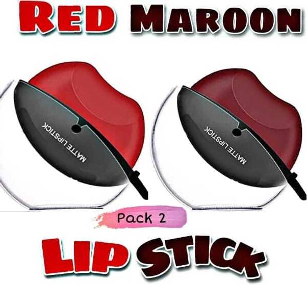 Maived Apple shape Waterproof, LongLasting, Moisturizing Lipstick (8 g) pack of 2