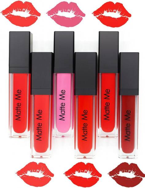 BLUSHIS Non Transfer Insta Beauty Waterproof Longlast SensationaL Liquid Matte me Lipstick Combo Pack Of 6 trending shades