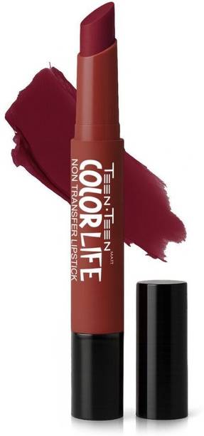 Teen Teen Color Life Nontransfer Lipstick with Primer and Long Lasting, Matte Finish