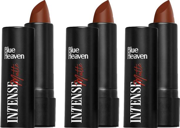 BLUE HEAVEN Intense Matte Lipstick 4G Chocoswirl307 (Pack of 3)