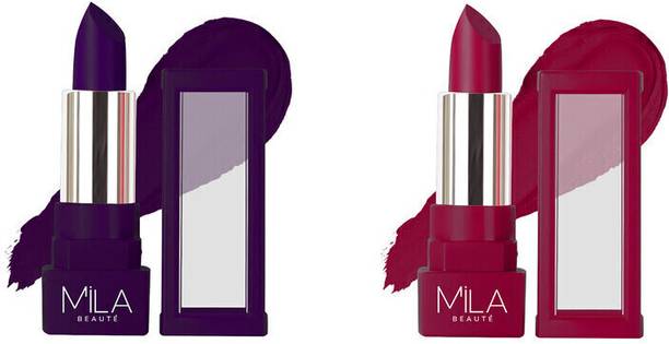 mila beaute Matte Lipstick Combo Set | Highly Pigmented & Lightweight Formula | Matte Finish