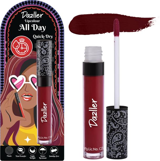 Dazller All Day Lipcolour, Ultra Intense Matte,Smudge-Proof, Lightweight,Up to 8Hrs Stay