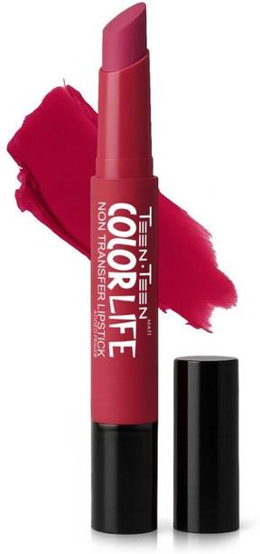 Teen Teen Color Life Nontransfer Lipstick with Primer and Long Lasting, Matte Finish