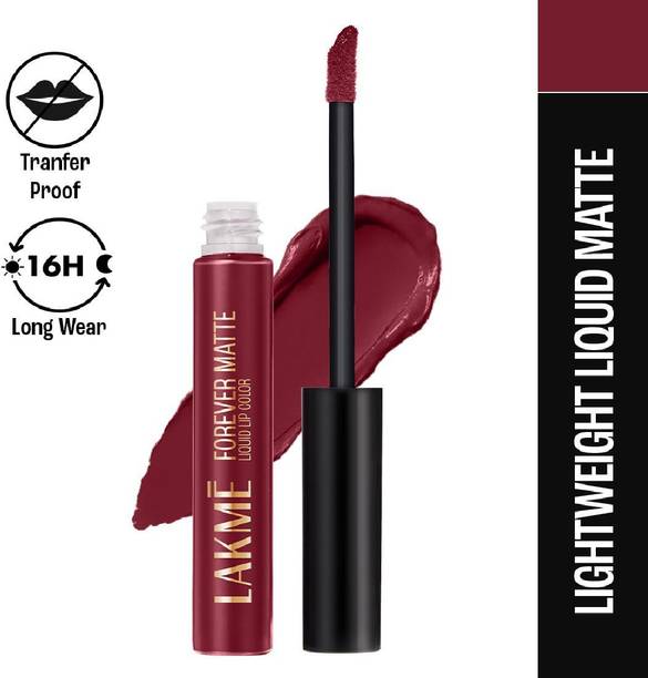 Lakmé Forever Matte Liquid Lip, 16hr Lipstick, Waterproof & Smudgeproof