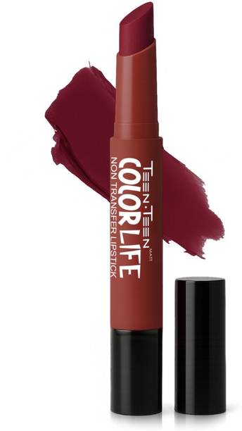 Teen Teen Color Life Nontransfer Lipstick with Primer and Long Lasting, Matte Finish