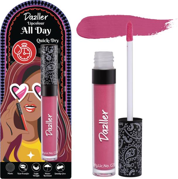 Dazller All Day Lipcolour, Ultra Intense Matte,Smudge-Proof, Lightweight,Up to 8Hrs Stay