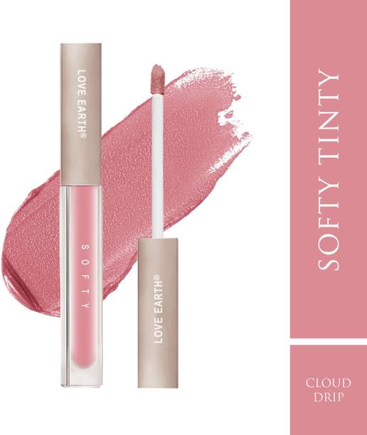 LOVE EARTH Softy Tinty Lipstick - Cloud Drip| Vitamin E, Squalane & Peptides Infused