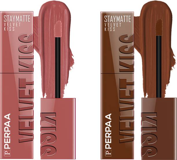 nakshi cosmo Velvet Kiss Combo Pack 2 – Long-Lasting Waterproof Matte Lipstick