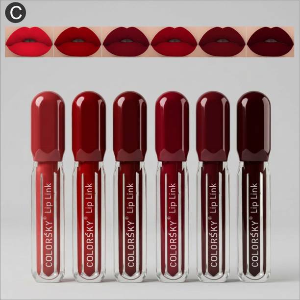 Color Sky Long Lasting 6 Pcs Combo Liquid Matte Lip Link Lipstick