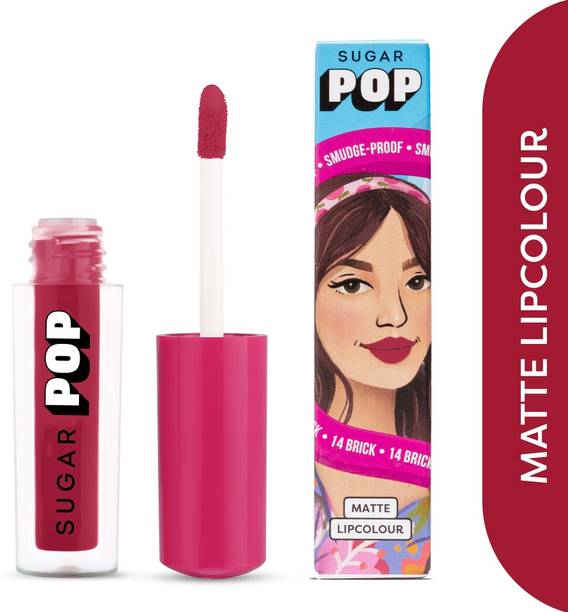 SUGAR POP Matte Lipcolour 14 Brick - Super Matte | Lasts 8+ hours | Non-Drying