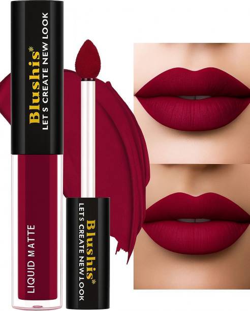 BLUSHIS Super Stay Water Proof Long lasting Sensational Liquid Matte Lipstick