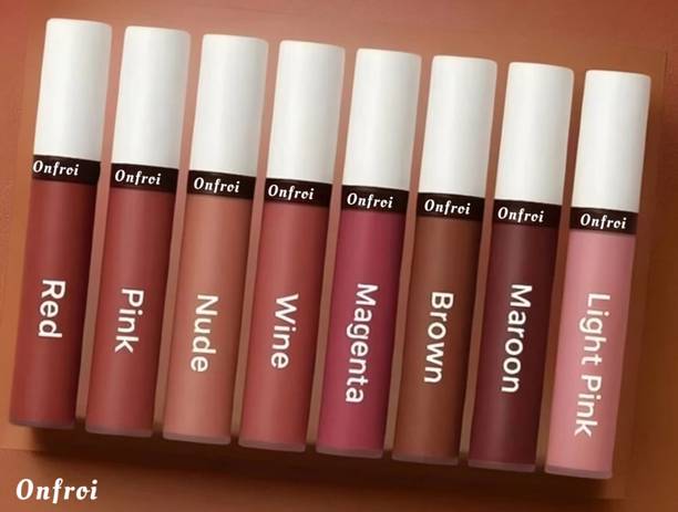 Onfroi Non Transfer Lip Color Matte Texture|12Hrs Waterproof True Color Smudge Proof