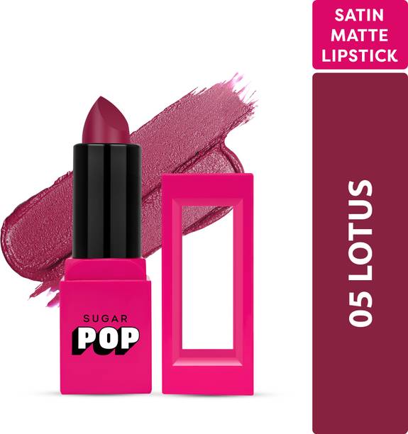 शुगर पॉप Satin Matte Lipstick 05 - Long-wearing | Full Coverage