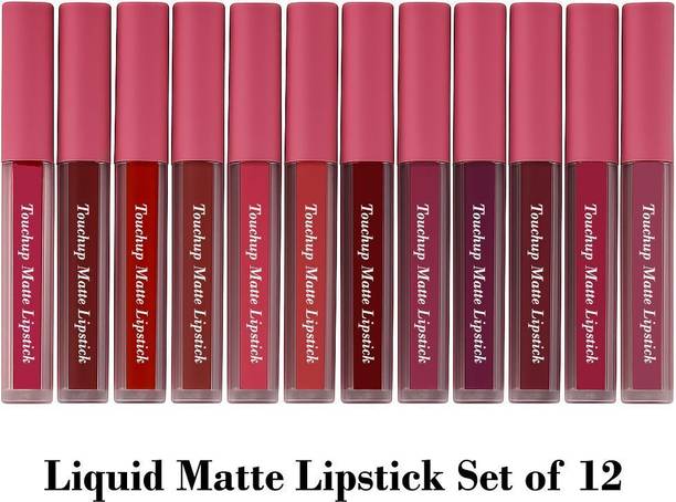 touchup Waterproof Nude shades Liquid Matte lipstick, set of 12