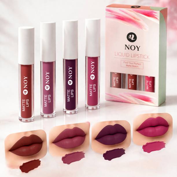 NOY Matte Lipstick Set High Pigment Waterproof Smooth Finish Wear