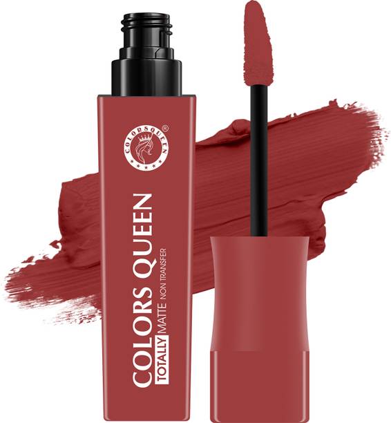 COLORS QUEEN Totally Matte Non Transfer Liquid Lipstick, Long Lasting & Lightweight Formula