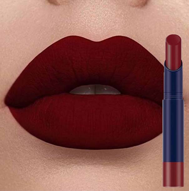 MYEONG Full Coverage Long Wear Matte Chill Maroon Lipstick Smudge Proof Lipstick