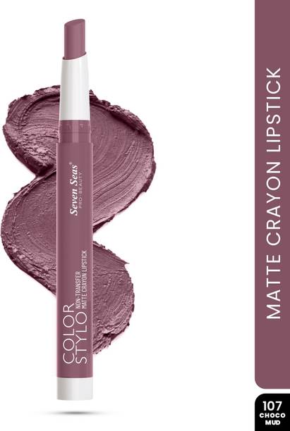 Seven Seas Color Stylo Non Transfer Matte Crayon Lipstick, Creamy Matte Waterproof Lipstick