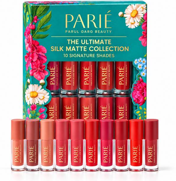 Parul Garg Ultimate 10-in-1 Silk Matte Liquid Lipstick Set | Long-Lasting, Transfer-Proof