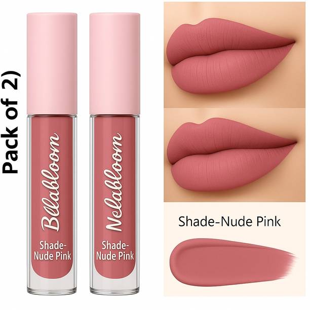 Bella Bloom Nude pink Liquid Matte lipstick long-lasting matte finish