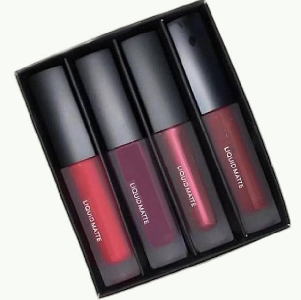 Sarbeau 4 Shades Professional Red Lipstick 4in1 Red Edition Liquid Matte_C_068