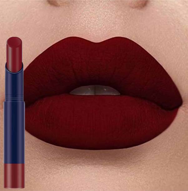 MYEONG Full Coverage Long Wear Chill Maroon Matte Lipstick Smudge Proof Lipstick