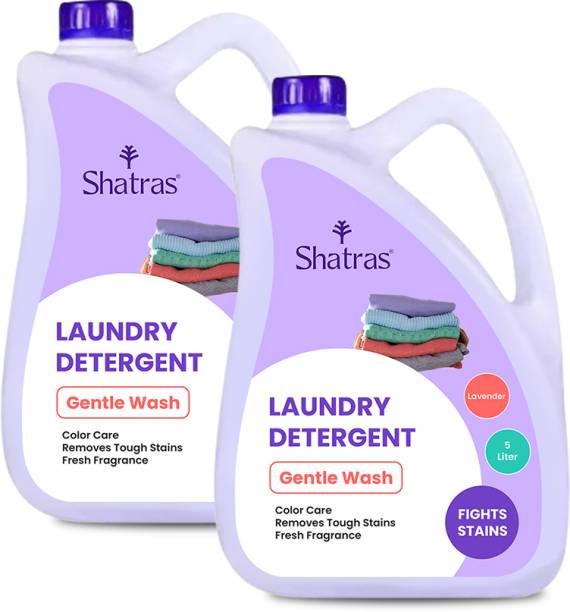 Shatras Liquid Detergent, Suitable For Top & Front Load Washing Machine, 5 Liter Can Lavender Liquid Detergent