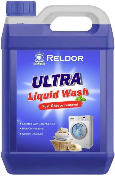 RELDOR Liquid Detergent 5L, For Hand Wash, Front and Top Load Washing Machine Lavender Liquid Detergent