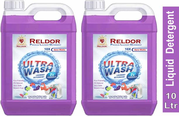RELDOR Liquid Detergent Booster Removes Stains, Whitens and Brightens Colors Lavender Liquid Detergent